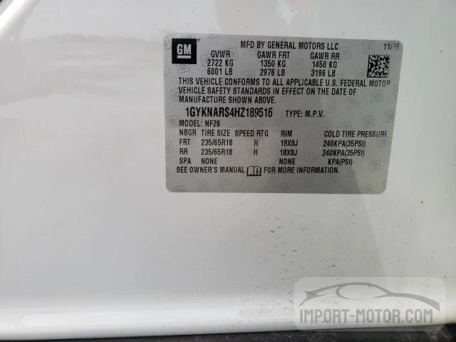 Photo 12 VIN: 1GYKNARS4HZ189516 - CADILLAC XT5 