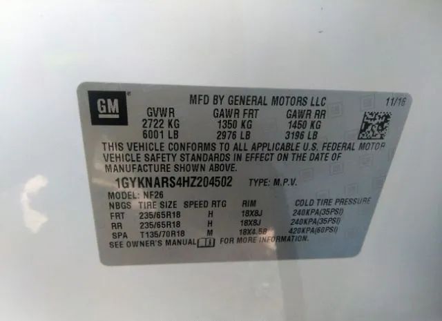 Photo 8 VIN: 1GYKNARS4HZ204502 - CADILLAC XT5 