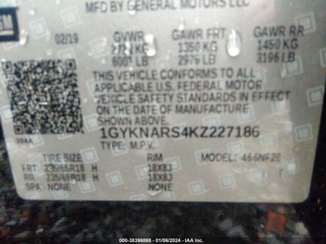 Photo 8 VIN: 1GYKNARS4KZ227186 - CADILLAC XT5 