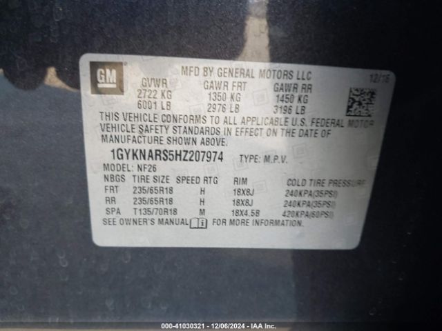 Photo 8 VIN: 1GYKNARS5HZ207974 - CADILLAC XT5 