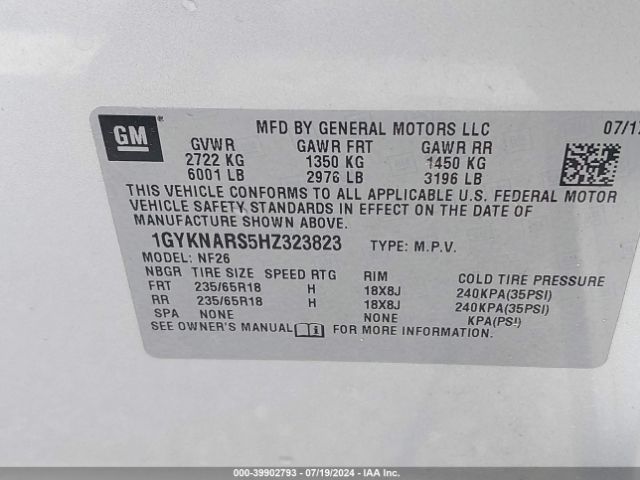 Photo 8 VIN: 1GYKNARS5HZ323823 - CADILLAC XT5 