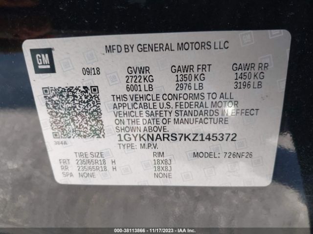 Photo 8 VIN: 1GYKNARS7KZ145372 - CADILLAC XT5 