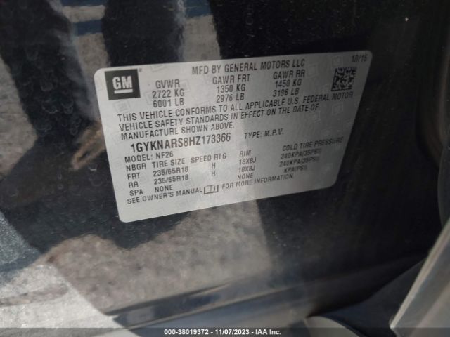 Photo 8 VIN: 1GYKNARS8HZ173366 - CADILLAC XT5 