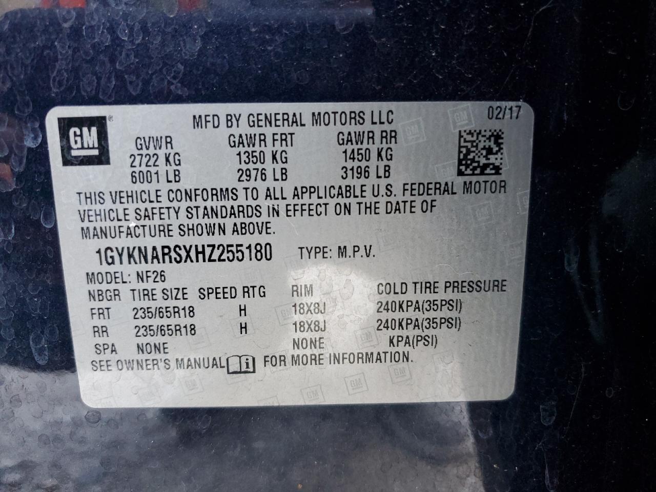 Photo 12 VIN: 1GYKNARSXHZ255180 - CADILLAC XT5 