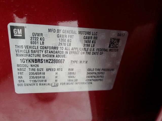 Photo 12 VIN: 1GYKNBRS1HZ280667 - CADILLAC XT5 LUXURY 