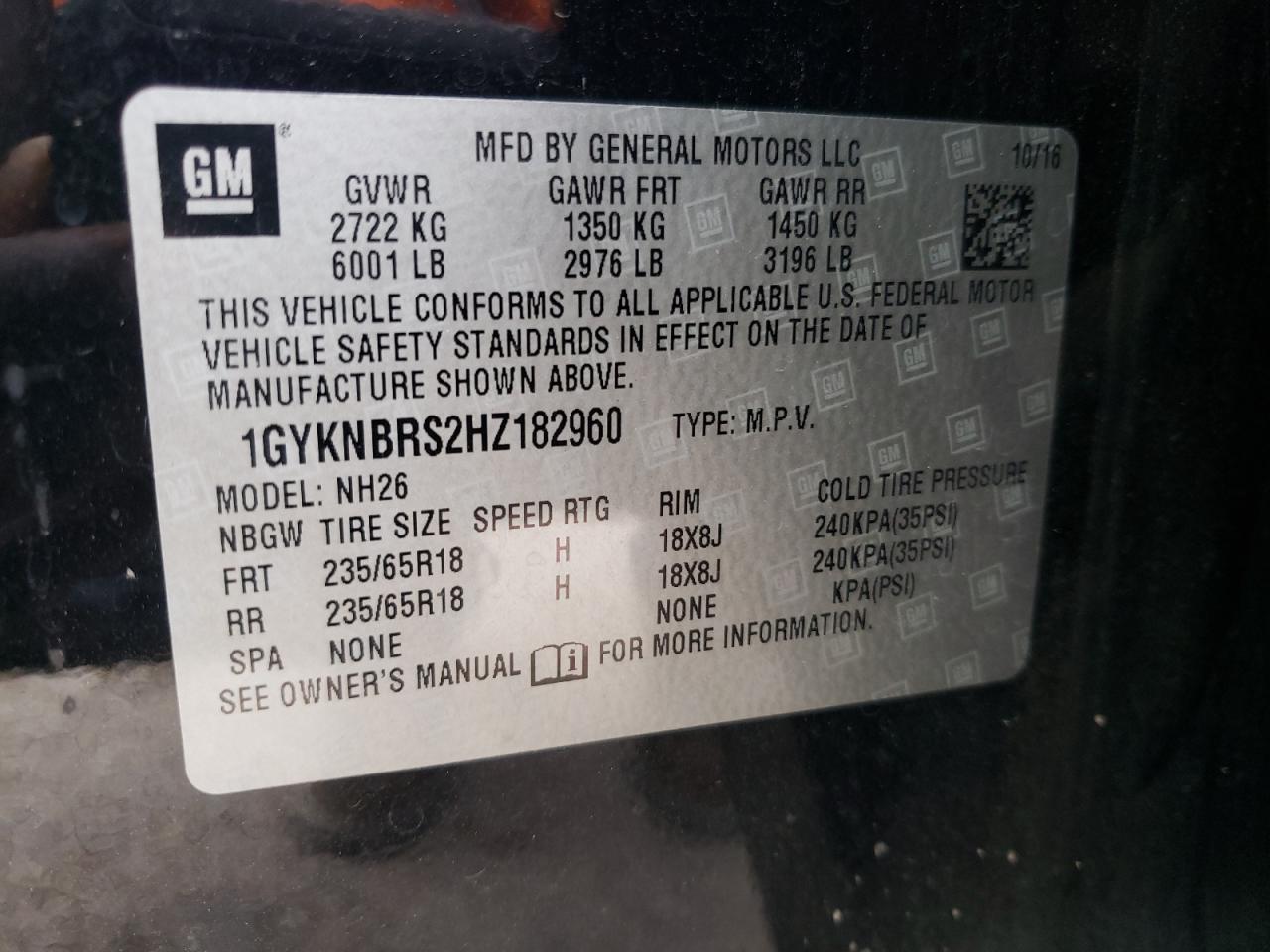 Photo 13 VIN: 1GYKNBRS2HZ182960 - CADILLAC XT5 