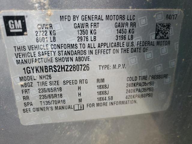 Photo 11 VIN: 1GYKNBRS2HZ280726 - CADILLAC XT5 