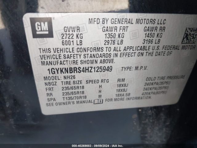 Photo 8 VIN: 1GYKNBRS4HZ125949 - CADILLAC XT5 