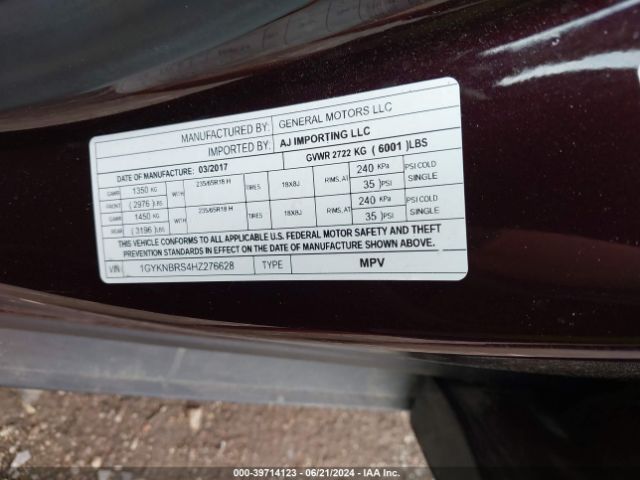 Photo 8 VIN: 1GYKNBRS4HZ276628 - CADILLAC XT5 