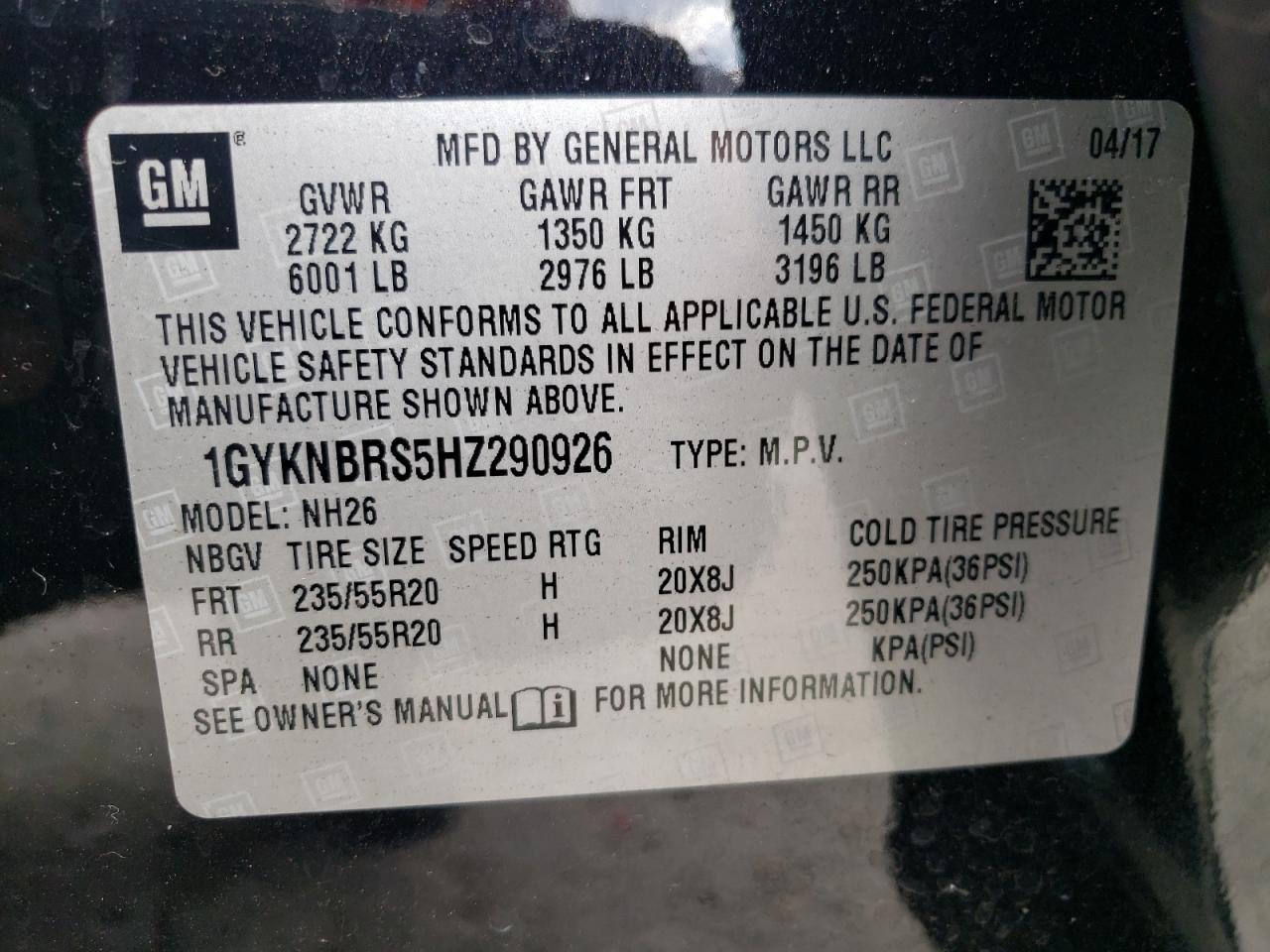 Photo 12 VIN: 1GYKNBRS5HZ290926 - CADILLAC XT5 