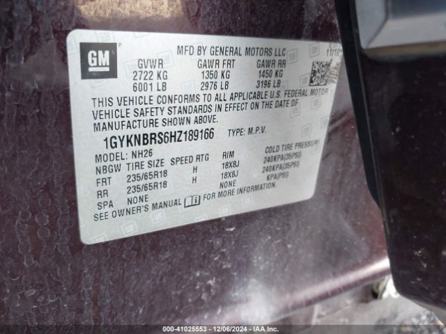 Photo 8 VIN: 1GYKNBRS6HZ189166 - CADILLAC XT5 