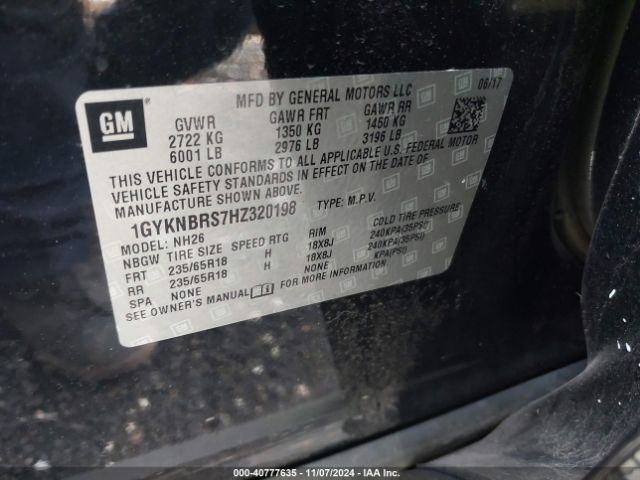 Photo 8 VIN: 1GYKNBRS7HZ320198 - CADILLAC XT5 