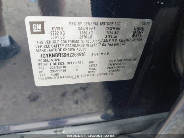 Photo 8 VIN: 1GYKNBRS9HZ263616 - CADILLAC XT5 