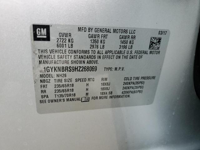 Photo 9 VIN: 1GYKNBRS9HZ268069 - CADILLAC XT5 LUXURY 