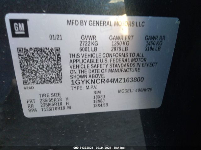 Photo 8 VIN: 1GYKNCR44MZ163800 - CADILLAC XT5 