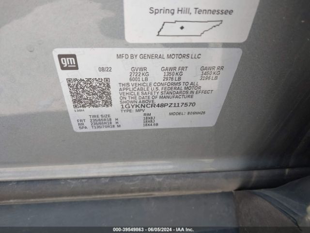 Photo 8 VIN: 1GYKNCR48PZ117570 - CADILLAC XT5 