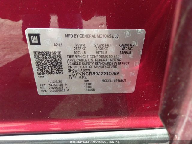 Photo 8 VIN: 1GYKNCRS0JZ211089 - CADILLAC XT5 