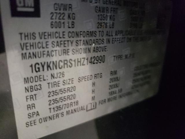 Photo 9 VIN: 1GYKNCRS1HZ142990 - CADILLAC XT5 PREMIU 