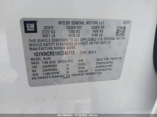 Photo 8 VIN: 1GYKNCRS1HZ248713 - CADILLAC XT5 