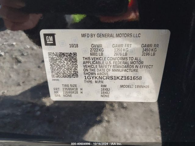 Photo 8 VIN: 1GYKNCRS1KZ161658 - CADILLAC XT5 