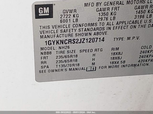 Photo 8 VIN: 1GYKNCRS2JZ120714 - CADILLAC XT5 