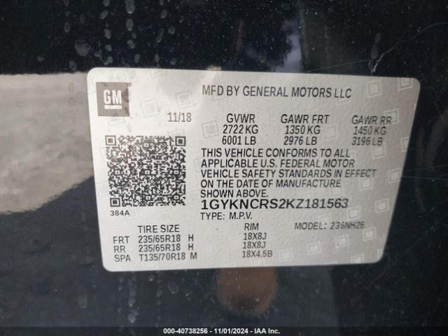 Photo 8 VIN: 1GYKNCRS2KZ181563 - CADILLAC XT5 