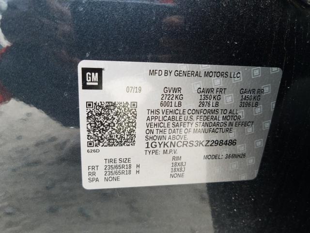 Photo 9 VIN: 1GYKNCRS3KZ298486 - CADILLAC XT5 LUXURY 