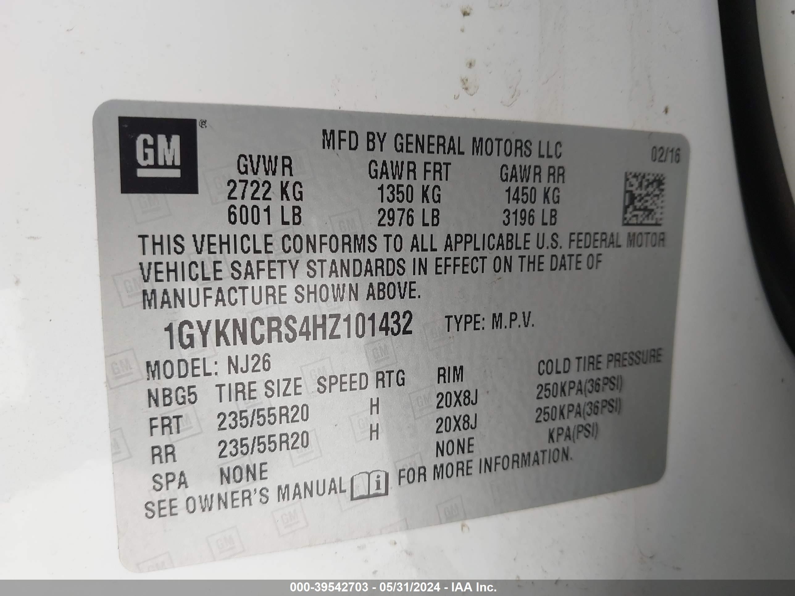 Photo 8 VIN: 1GYKNCRS4HZ101432 - CADILLAC XT5 