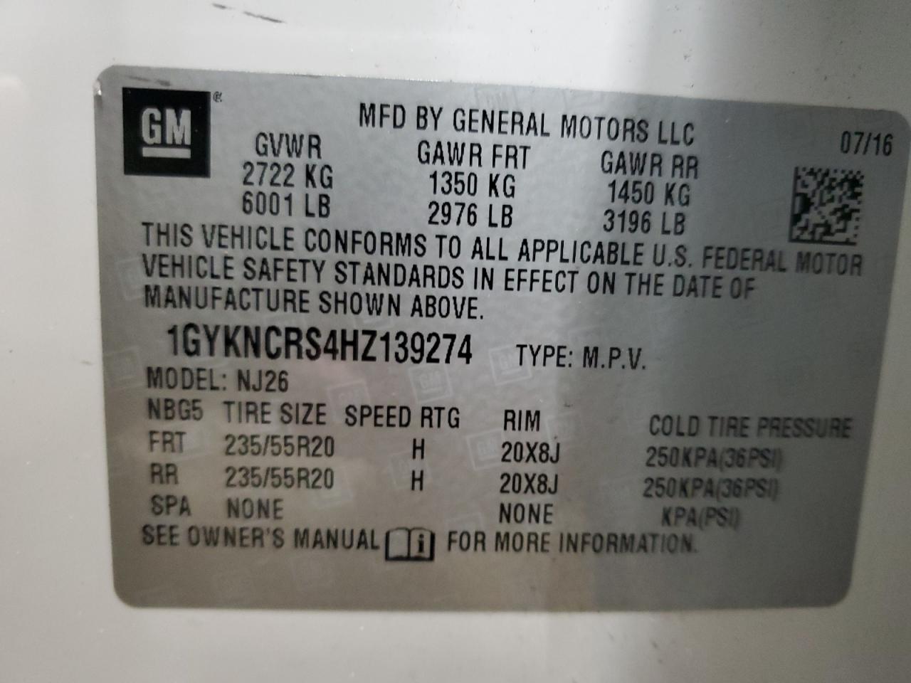 Photo 12 VIN: 1GYKNCRS4HZ139274 - CADILLAC XT5 