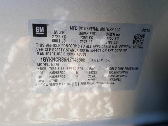 Photo 9 VIN: 1GYKNCRS6HZ143665 - CADILLAC XT5 PREMIU 