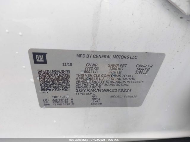 Photo 8 VIN: 1GYKNCRS6KZ173224 - CADILLAC XT5 