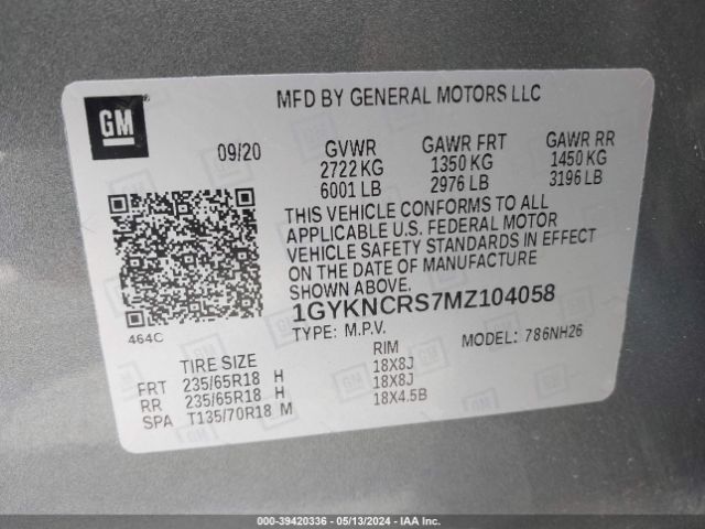 Photo 8 VIN: 1GYKNCRS7MZ104058 - CADILLAC XT5 