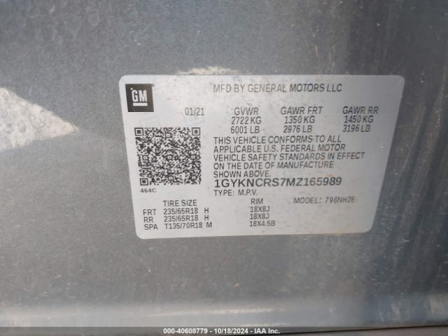 Photo 8 VIN: 1GYKNCRS7MZ165989 - CADILLAC XT5 