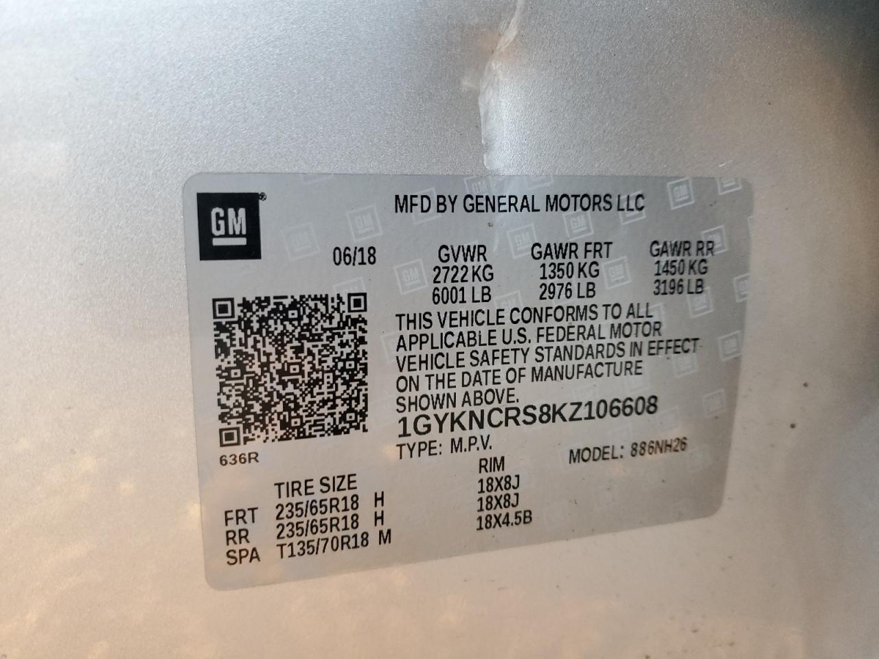 Photo 11 VIN: 1GYKNCRS8KZ106608 - CADILLAC XT5 