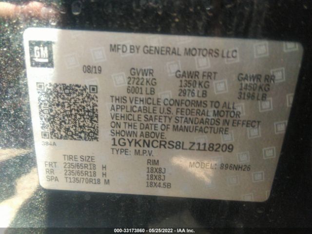 Photo 8 VIN: 1GYKNCRS8LZ118209 - CADILLAC XT5 