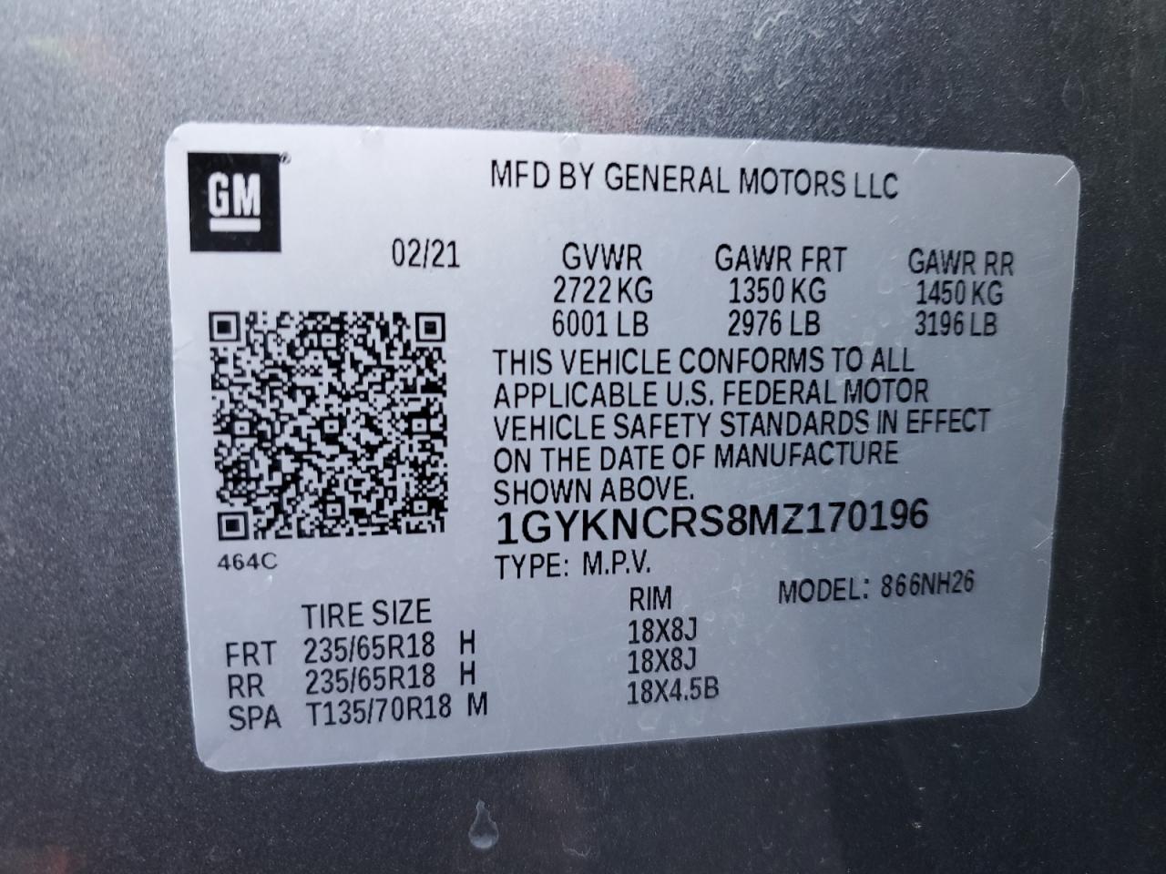 Photo 12 VIN: 1GYKNCRS8MZ170196 - CADILLAC XT5 