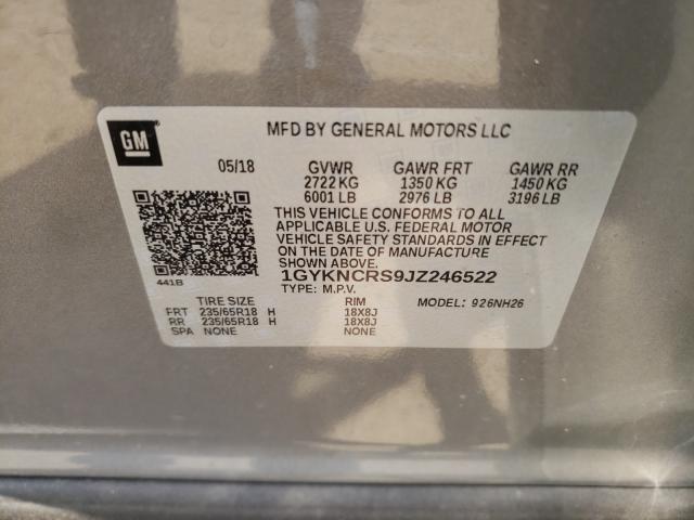 Photo 9 VIN: 1GYKNCRS9JZ246522 - CADILLAC XT5 LUXURY 