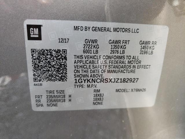 Photo 9 VIN: 1GYKNCRSXJZ182927 - CADILLAC XT5 LUXURY 