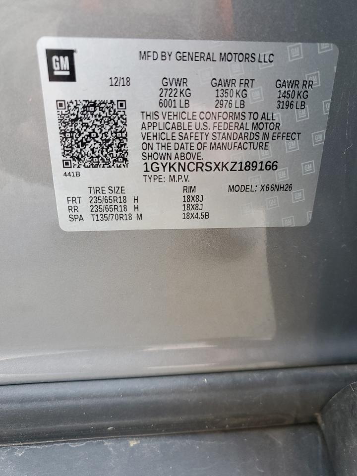 Photo 13 VIN: 1GYKNCRSXKZ189166 - CADILLAC XT5 