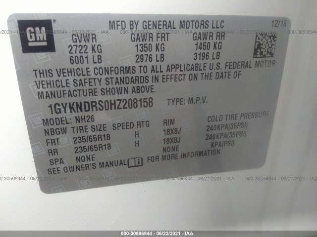 Photo 8 VIN: 1GYKNDRS0HZ208158 - CADILLAC XT5 