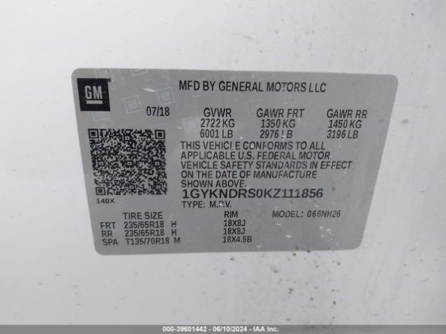 Photo 8 VIN: 1GYKNDRS0KZ111856 - CADILLAC XT5 