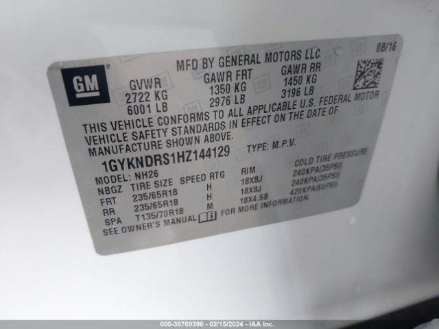 Photo 8 VIN: 1GYKNDRS1HZ144129 - CADILLAC XT5 