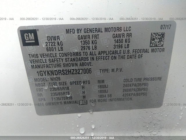 Photo 8 VIN: 1GYKNDRS2HZ327006 - CADILLAC XT5 