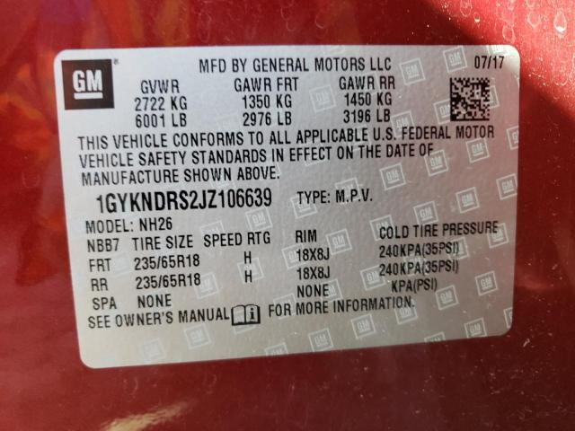 Photo 12 VIN: 1GYKNDRS2JZ106639 - CADILLAC XT5 LUXURY 