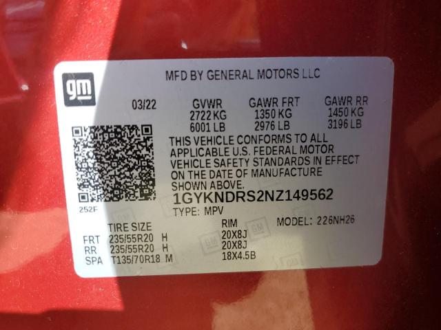 Photo 11 VIN: 1GYKNDRS2NZ149562 - CADILLAC XT5 PREMIU 