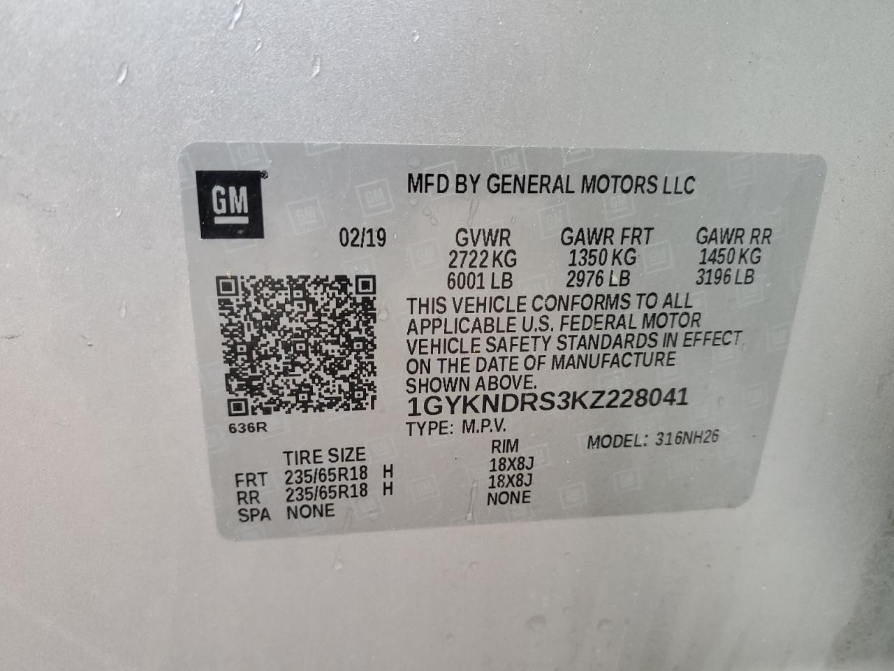 Photo 12 VIN: 1GYKNDRS3KZ228041 - CADILLAC XT5 