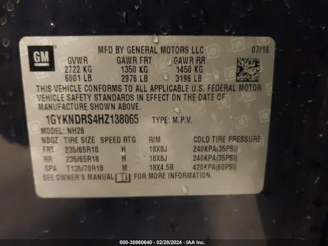 Photo 8 VIN: 1GYKNDRS4HZ138065 - CADILLAC XT5 