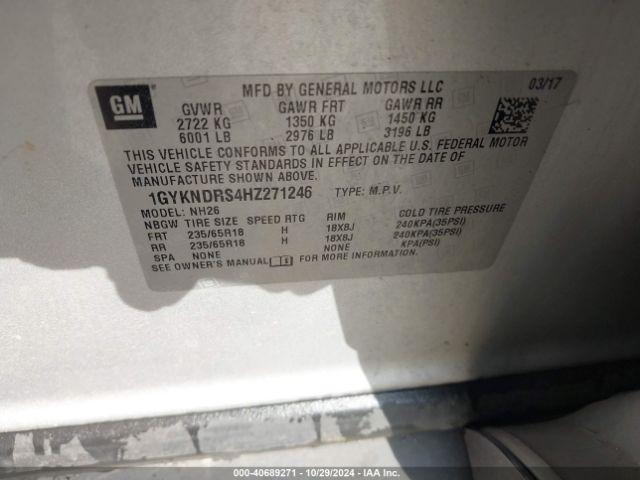 Photo 8 VIN: 1GYKNDRS4HZ271246 - CADILLAC XT5 