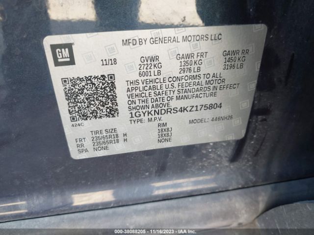 Photo 8 VIN: 1GYKNDRS4KZ175804 - CADILLAC XT5 