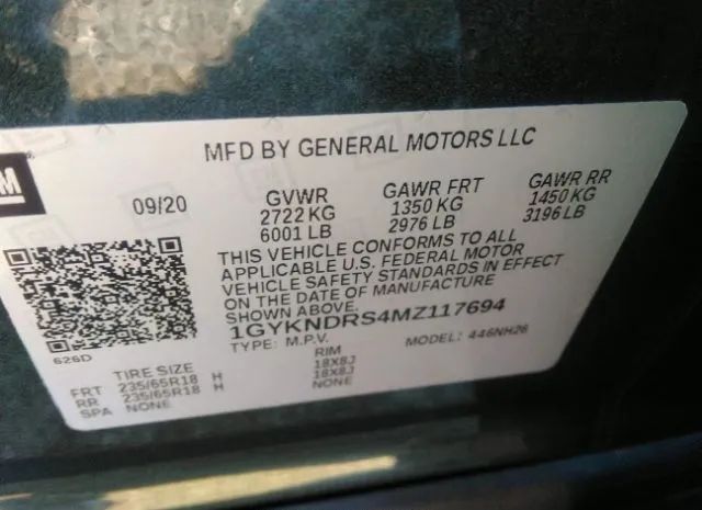 Photo 8 VIN: 1GYKNDRS4MZ117694 - CADILLAC XT5 